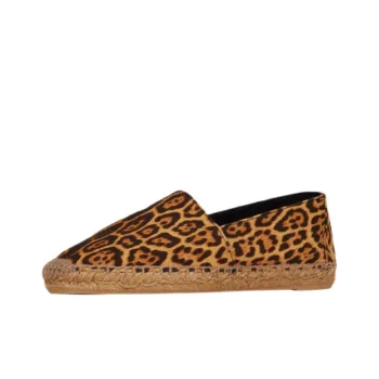 SAINT LAURENT Casual Single Shoes Women's Brown Leopard Print