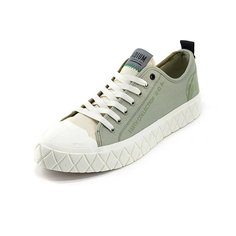 Palladium Palla Ace Org Metro Anti-Slip Wear-Resistant Breathable Lightweight Low-Top Canvas Shoes Unisex Moss Gray-1