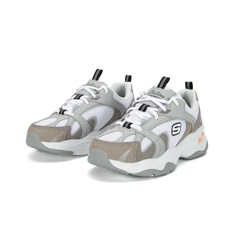 Skechers D'LITES 4.0 Cushioning Anti Slip And Wear Resistant Low Top Chunky Sneakers Women's Gray-2