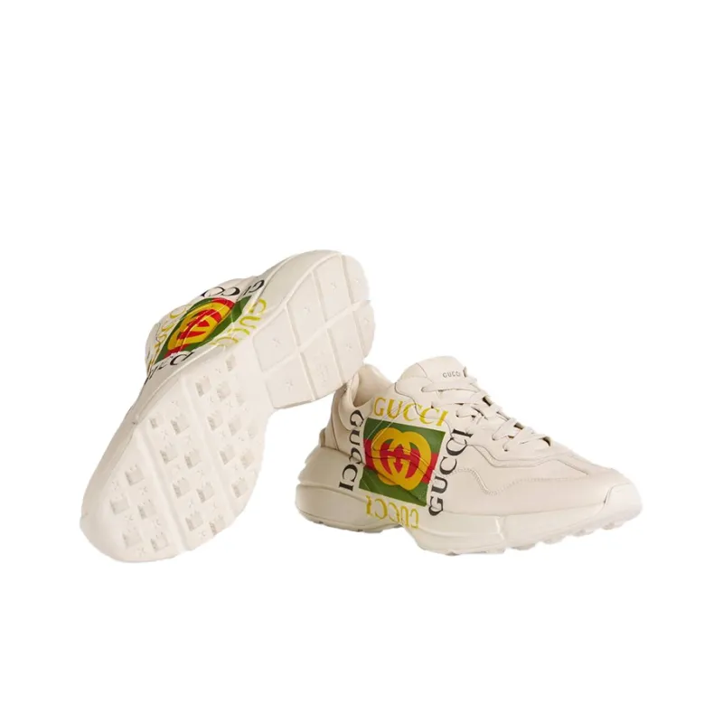 GUCCI Rhyton Leather Sneaker 'Vintage Logo'-4