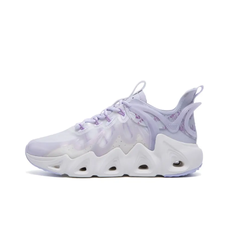 XTEP Red Flame 2.0 Chunky Sneakers Women's Low Top Sail White/Light Purple-0