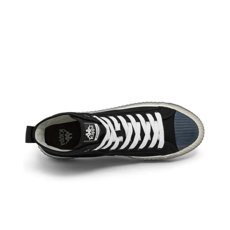 Kappa High Top Canvas Shoes Unisex Black-4