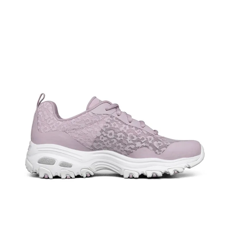 Skechers D'LITES 1.0 Cushioning Breathable Low Top Chunky Sneakers Women's Lavender-1