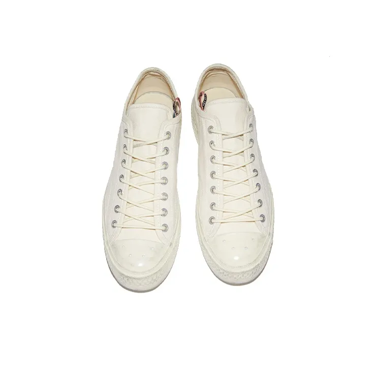 Acne Studios Anti Slip Wear Resistant Low Top Canvas Shoes Men's Gray White-1