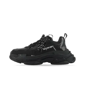 Balenciaga All Over Logo Triple S Black Women's