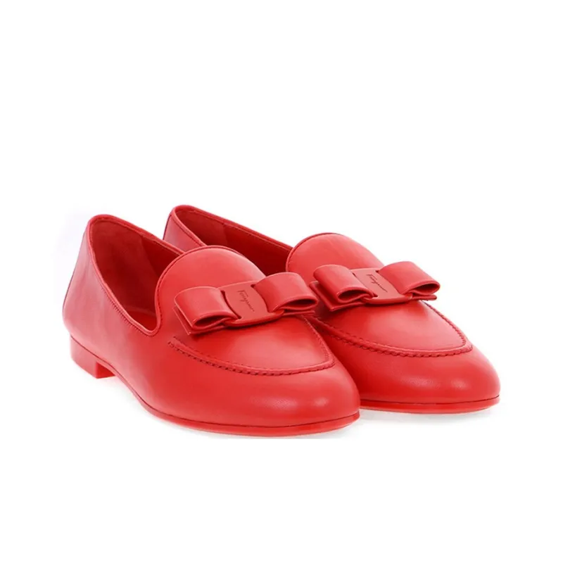 FERRAGAMO Casual Single Shoes Women's Red-1