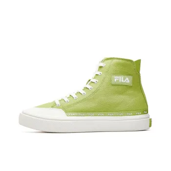 FILA Strada Mid top Canvas Shoes Green/White Women's