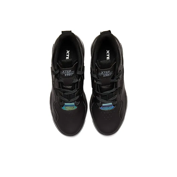 XTEP Chunky Sneakers Men Low Top Black-1