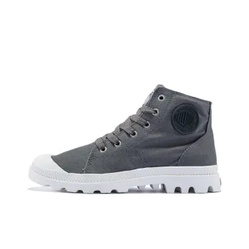 Palladium Pampa D3 Mid Wear Resistant Height Increasing High Top Canvas Shoes Unisex Gray
