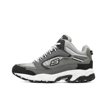 Skechers Stamina Cushioning Anti Slip And Wear Resistant Mid Top Chunky Sneakers Men's Gray