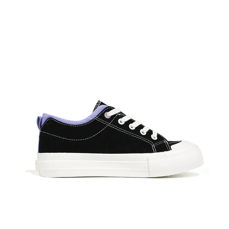 WARRIOR Canvas Shoes Women's Low Top Black-1