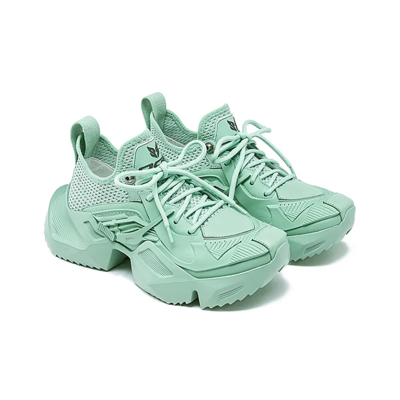 OGR Mecha Classic Chunky Sneakers Unisex Low Top Avocado Green-2