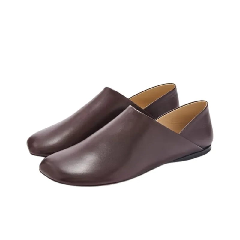 LOEWE Toy Flat Shoes Women's Burgundy-2