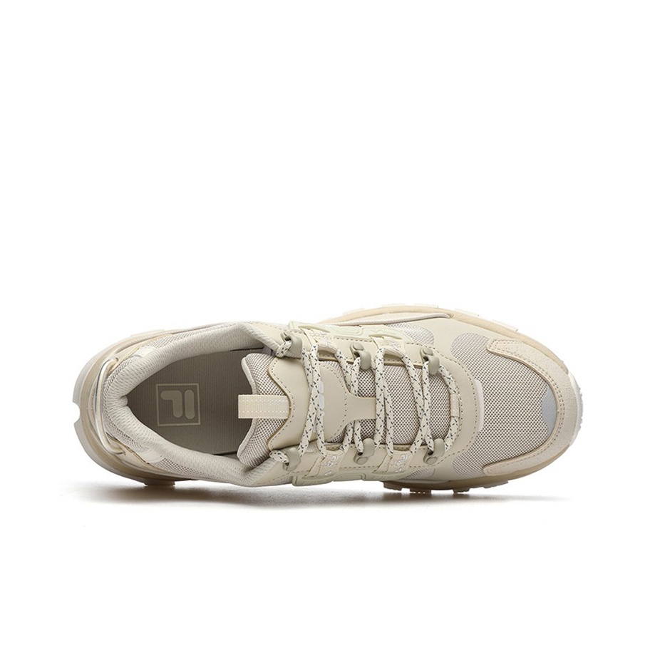 FILA Trek Chunky Sneakers Men Low-Top Beige - POIZON