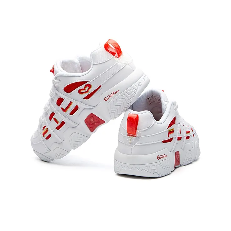 FILA Heritage White/Red Women's-4