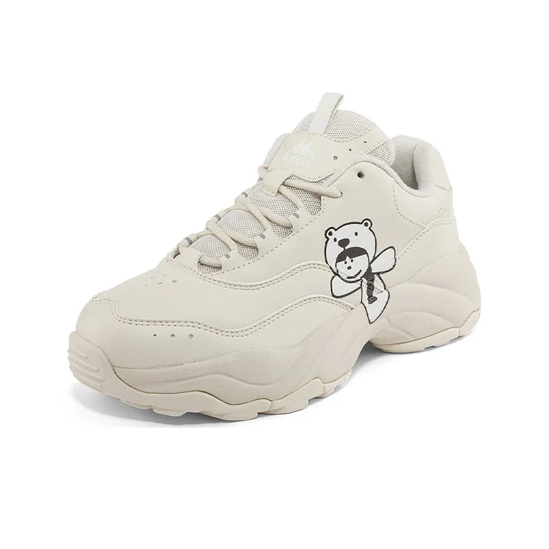 Kappa Abrasion Resistant Low Top Chunky Sneakers Women's Khaki-1