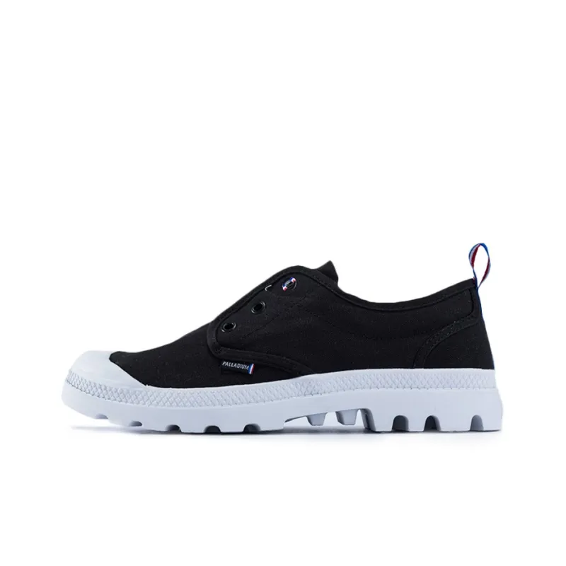 Palladium Pampa Oxford Slip On Abrasion Resistant Slip Resistant Low Top Canvas Shoes Unisex Black-0