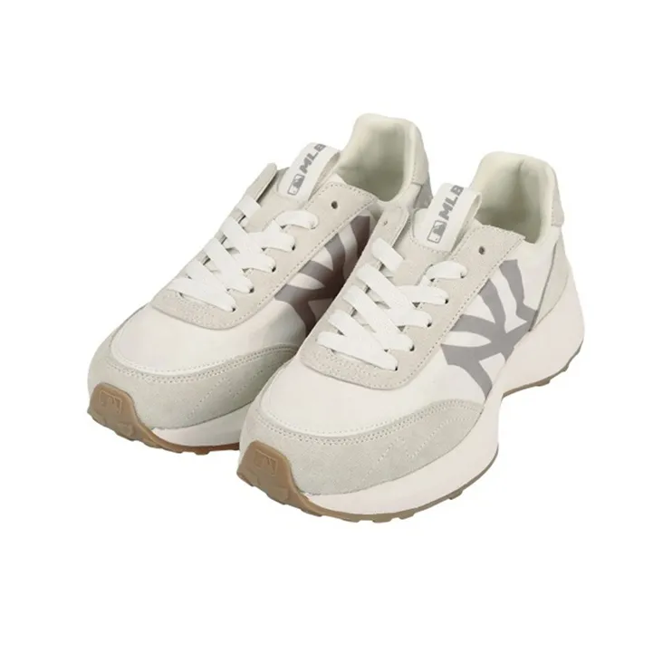 MLB Chunky Jogger Anti Slip Wear Resistant Low Top Chunky Sneakers Unisex Ecru-1