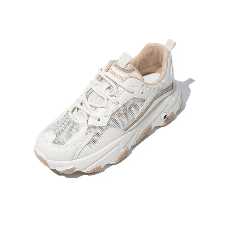 TUOPIN Abrasion Resistant, Lightweight, And Breathable Low Top Chunky Sneakers Women's Beige Brown-26