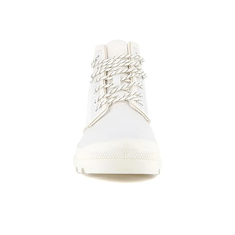 Palladium Pampa Rains Anti Slip And Wear Resistant Breathable High Top Canvas Shoes Unisex White-3