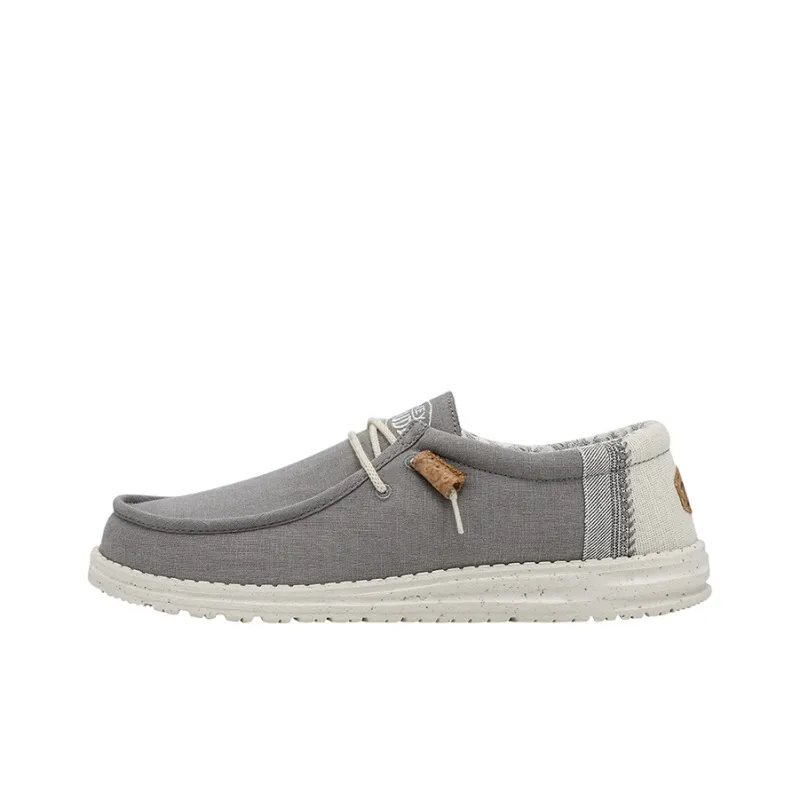 Heydude Canvas Shoes Men's Light Gray-0