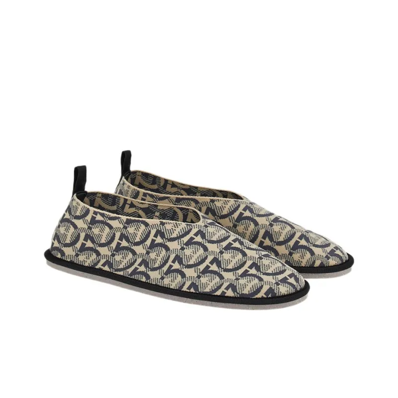 FERRAGAMO Flat Shoes Women's White Black-1