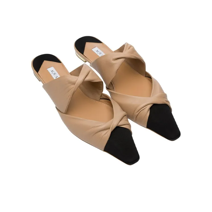 AQUAZZURA Twist Flat Women's Casual Shoes Women's Brown-3