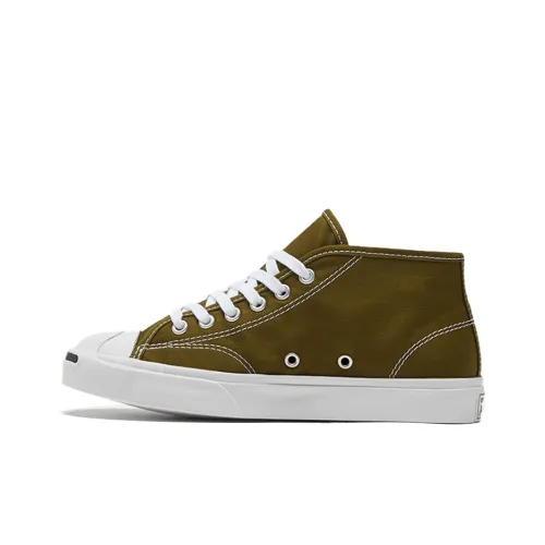 Converse Jack Purcell Canvas Shoes Unisex Mid-Top Dark Olive Green