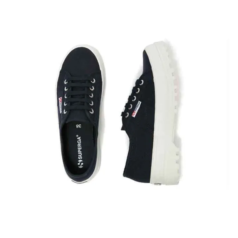 SUPERGA Canvas Shoes Women's Low-Top Navy Blue-4
