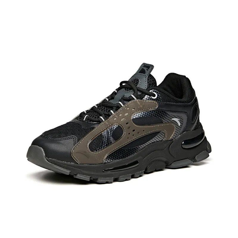 ANTA Chunky Sneakers Men Low-Top Black/Silver-1