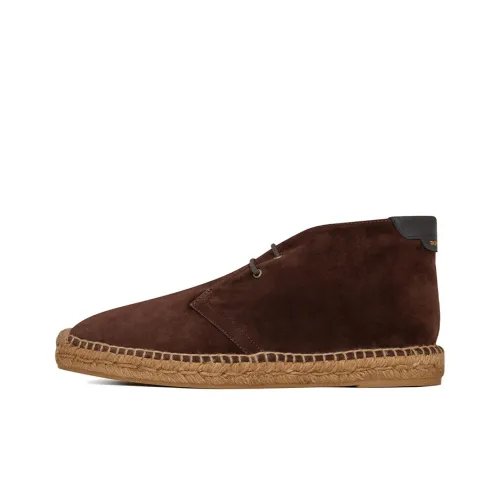 SAINT LAURENT Espadrilles Women's Casual Shoes Men Brown