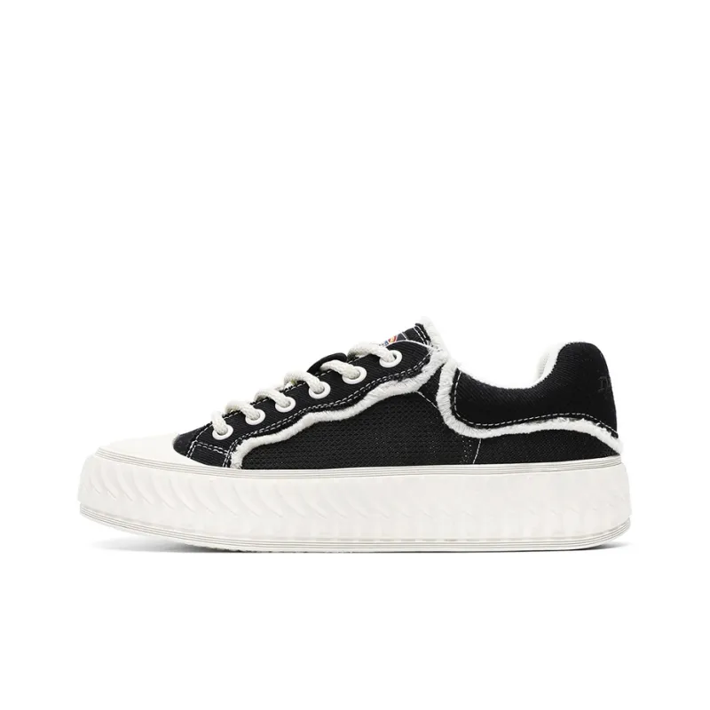Dickies Wear resistant And Lightweight Low Top Canvas Shoes Women's Black-0