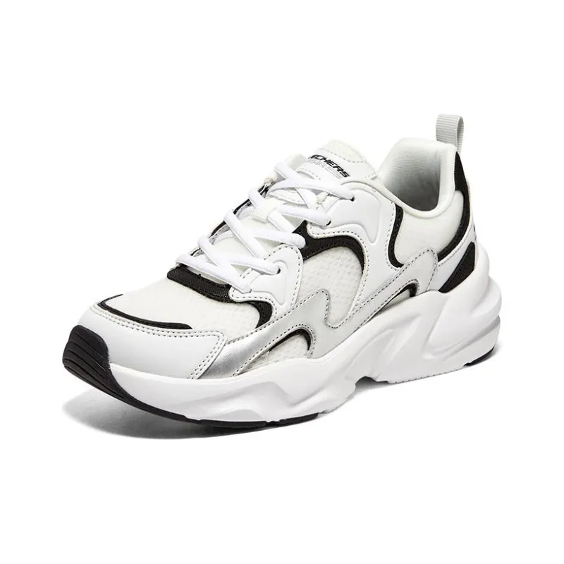 Skechers BOBS BAMINA 2 Chunky Sneakers Women's Low Top Black/White-2