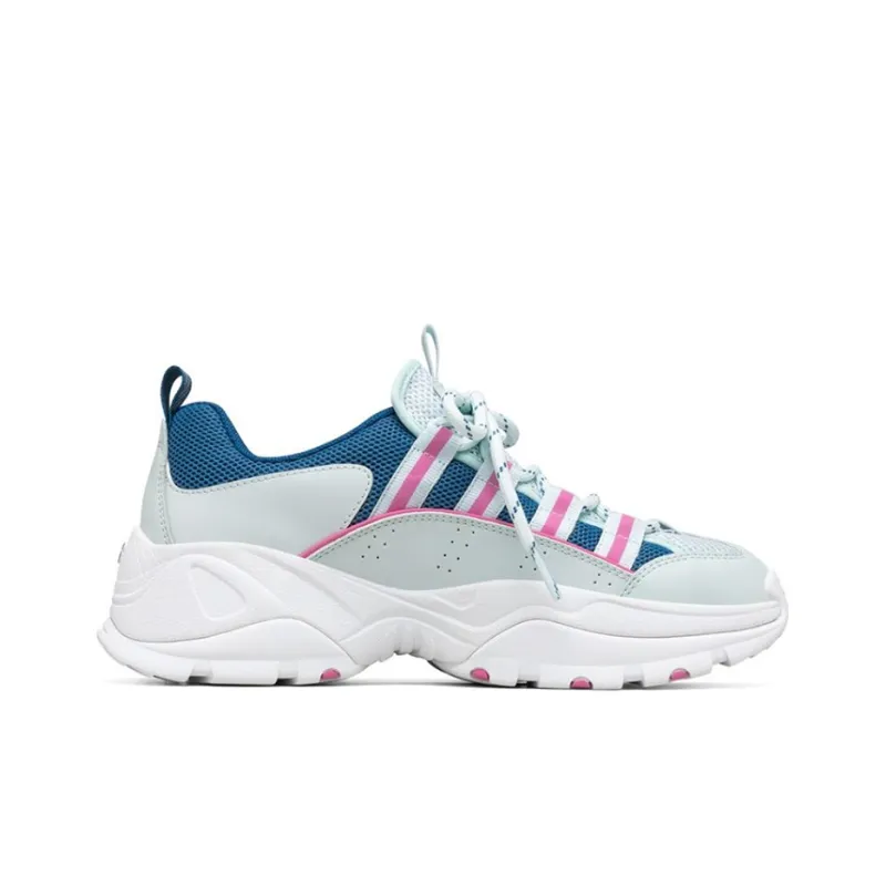 Skechers Kozmiks Cushioned Slip Resistant Breathable Low Top Chunky Sneakers Women's Pink Blue-1