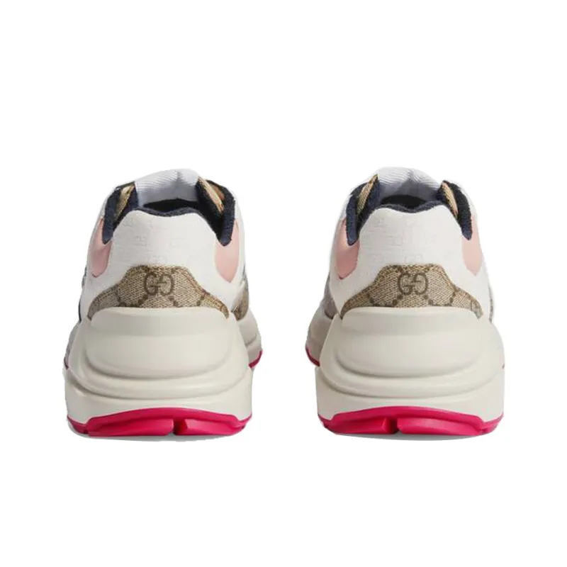 GUCCI Women's Gg Rhyton 'Beige White Pink' Women's-4