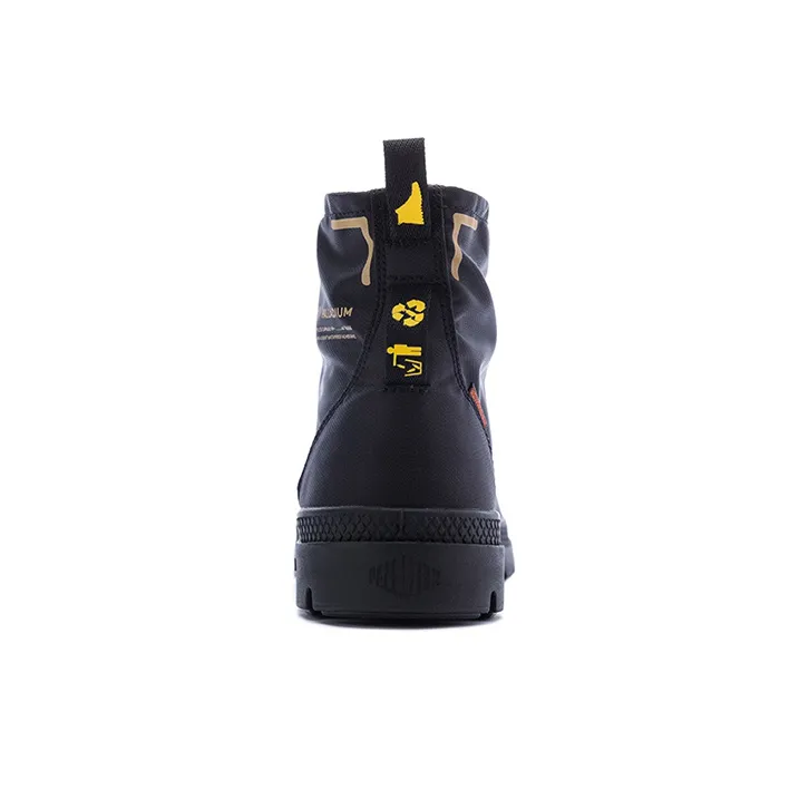 Palladium Pampa Wear resistant And Waterproof High Top Canvas Shoes Unisex Black-3