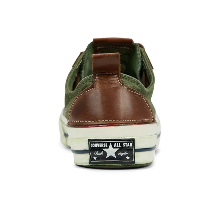 Converse 1970s Space Vintage Chuck Anti-Slip And Wear-Resistant Breathable Low-Top Canvas Shoes Unisex Green Brown-3