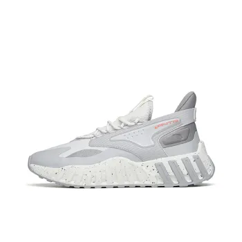 Anta Non slip Wear resistant Shock Absorption Low Top Chunky Sneakers Men's White Gray