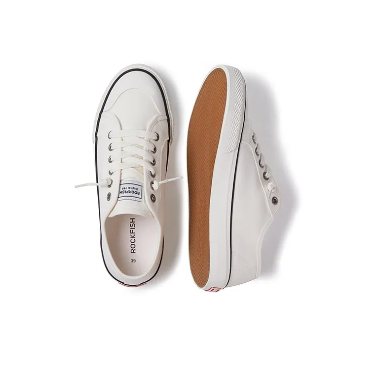 Rockfish Anti Slip Wear Resistant Waterproof And Breathable Low Top Canvas Shoes Unisex Ecru-2