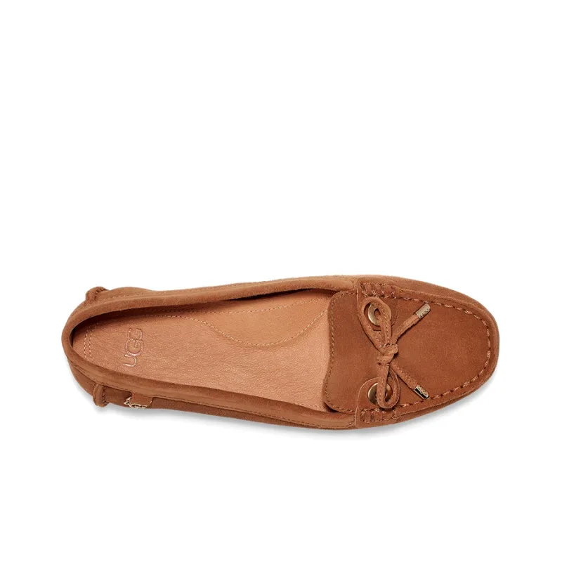 UGG ANSLEY Bow Glimmer Casual Single Shoes Women's Chestnut-3