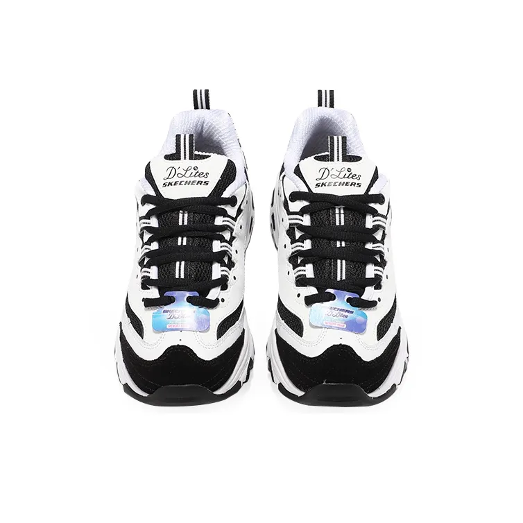 Skechers D'lites White Black Women's-3