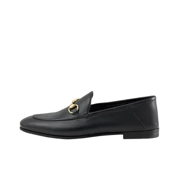 GUCCI Horsebit Slip On Loafer Black Leather