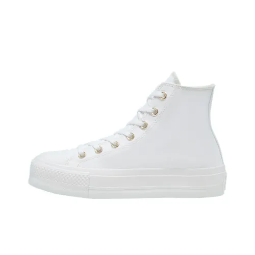 Converse Chuck Taylor All Star Lift Platform Elevated White Gold