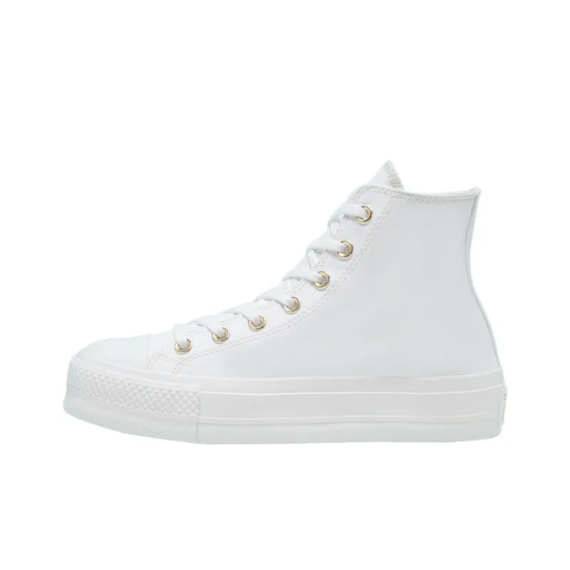 Converse Chuck Taylor All Star Lift Platform Elevated White Gold Women's-0