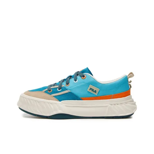 FILA Fosso Canvas Shoes Men Low-Top Blue/Orange/Gray/White