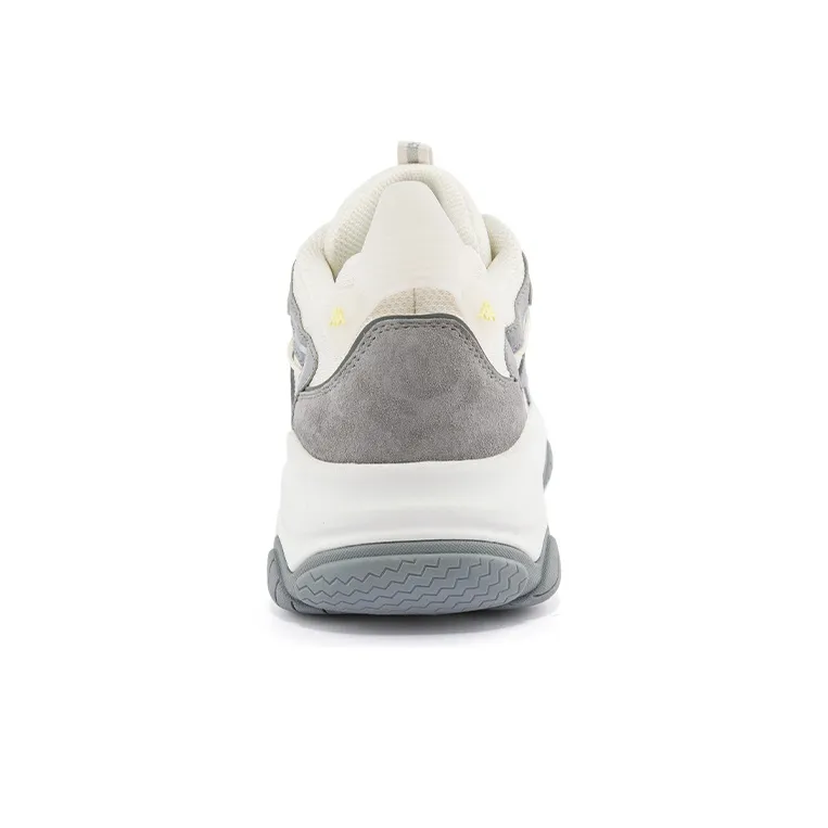Kappa Cushioning Anti Slip And Wear Resistant Low Top Chunky Sneakers Unisex Gray Beige Yellow-5