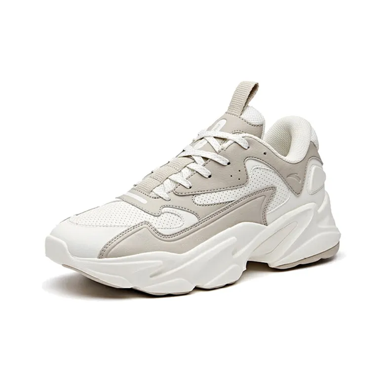 Anta Life Collection Anti-Slip Wear-Resistant Low-Top Chunky Sneakers Second Gray-1