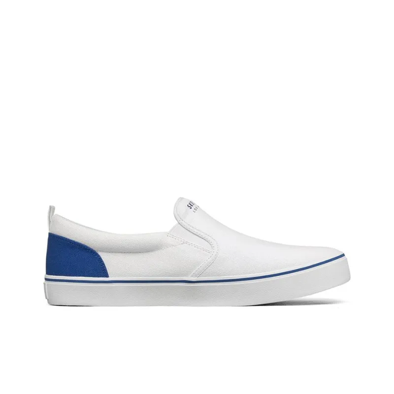 SUWUKOU x Skechers Street Anti Slip Wear Resistant Lightweight Coverage Low Top Canvas Shoes Men's White Blue-1