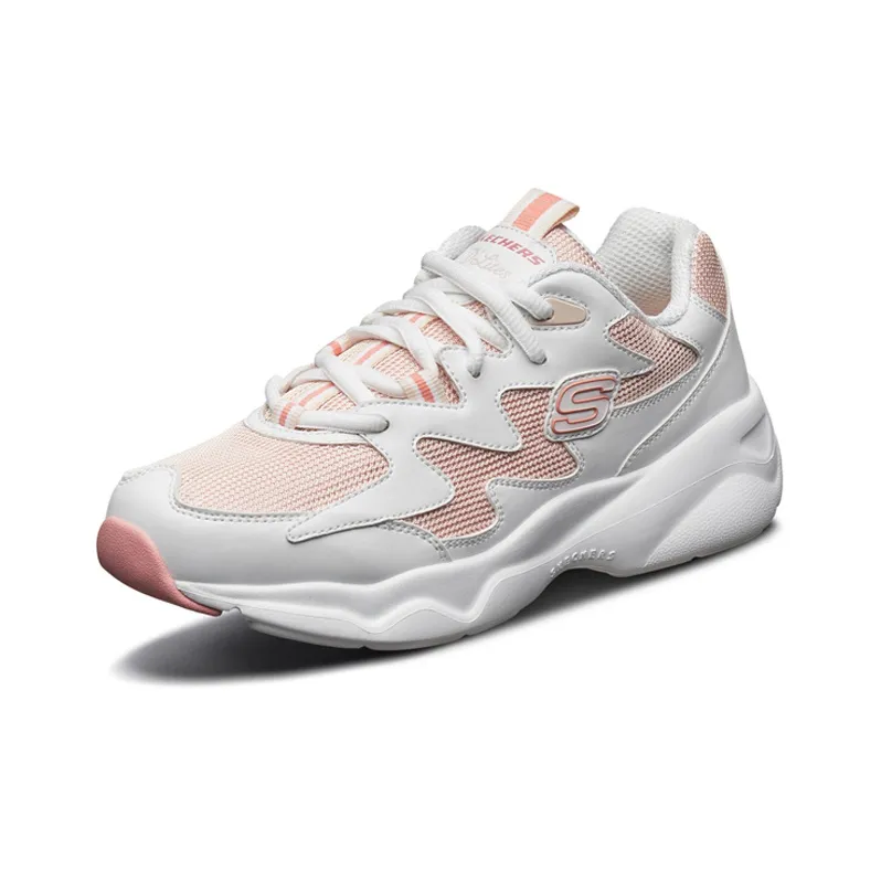Skechers D'LITES Series Cushioning Anti Slip And Wear Resistant Low Top Chunky Sneakers Women's White-2