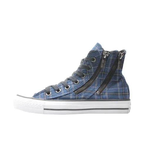 Converse Chuck Taylor All Star Hi Double Zip Blue Plaid Women's